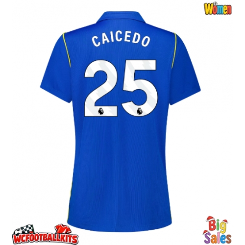 Chelsea Moises Caicedo #25 Replica Home Stadium Shirt for Women 2026-27 Short Sleeve